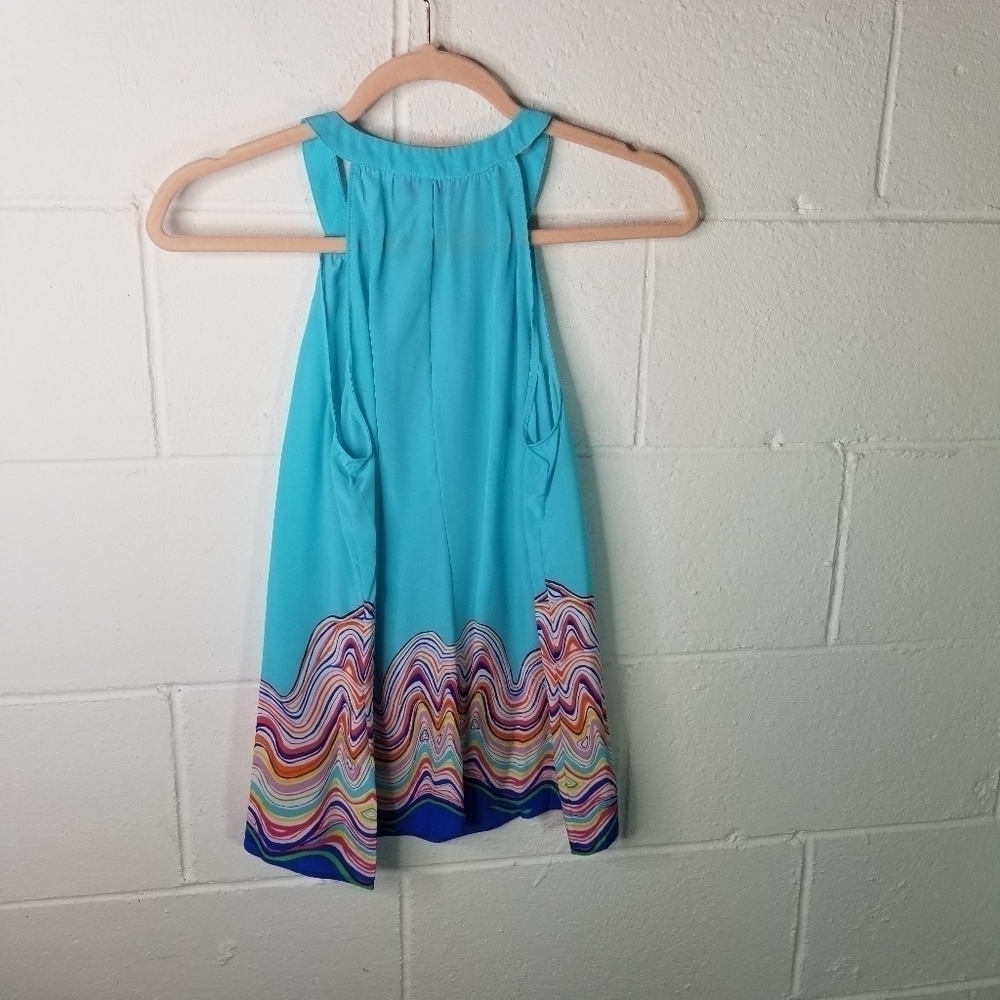 Lilly Pulitzer silk rohan tank shorely blue - Picture 5 of 10